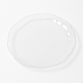 Clear Scalloped 12" Round Plastic Serving Platter